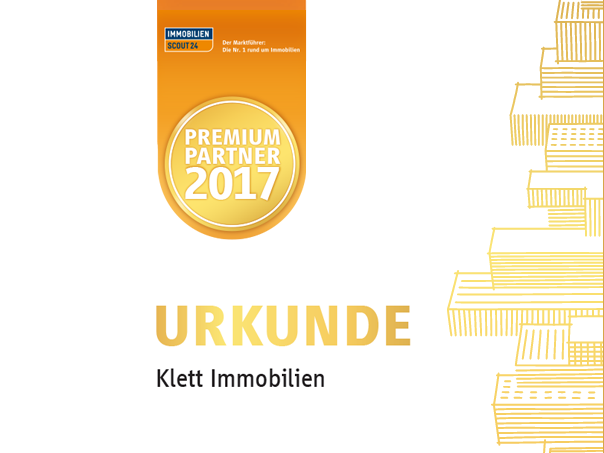 Urkunde Klett Immobilien Premium Immobilienmakler 2017